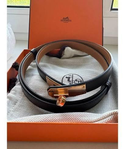 Жіночий ремінь HERMES Kelly натуральна шкіра. Чорний Київ - фото 11