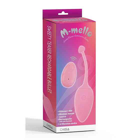 Віброяйце рельєфне з дистанційним пультом Chisa M-Mello Sweety Teaser, рожеве Sex Aura Киев