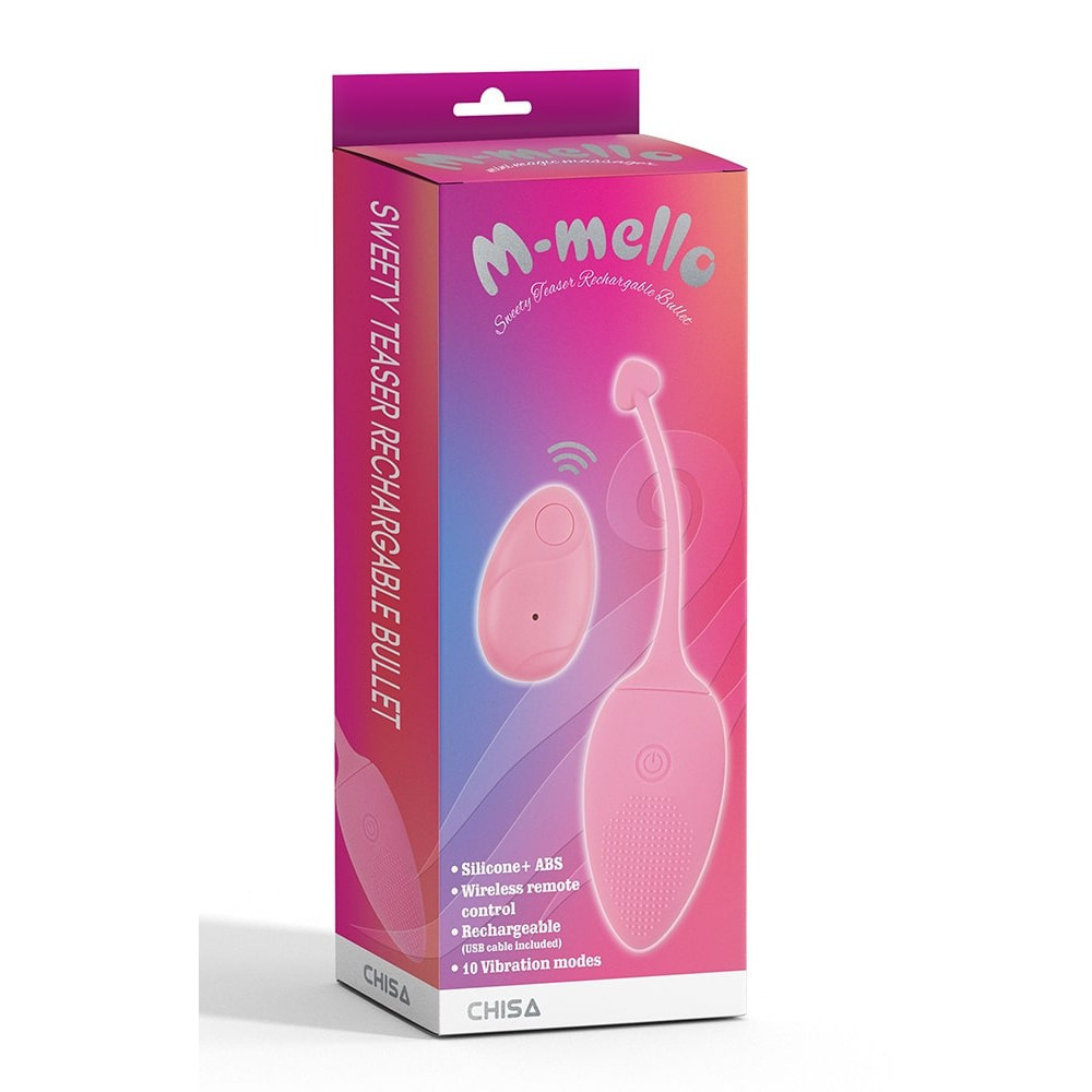 Віброяйце рельєфне з дистанційним пультом Chisa M-Mello Sweety Teaser, рожеве Sex Aura Киев - изображение 5
