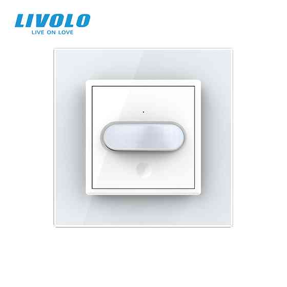 Датчик присутності та руху з автоматичним та ручним керуванням Livolo білий скло (VL-C7FCU-2WP) Коломыя