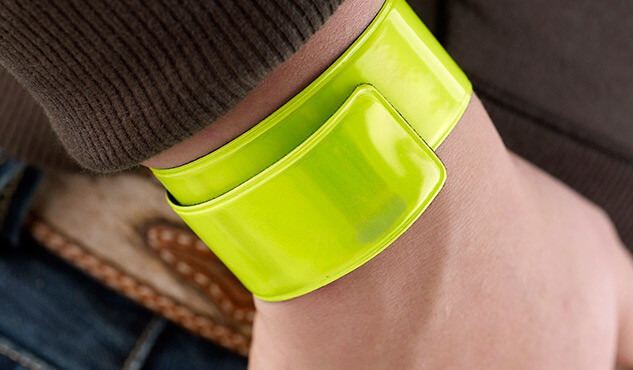 Светоотражающий браслет, фликер, катафот, самозакрывающийся на руку, ногу Желтый 1 шт 30 см Бровары - изображение 2