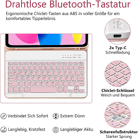 Чехол клавиатура для iPad A16 2025/ iPad 10-го поколения (2022) A2696 / A2757 / A2777 Днепр - изображение 7