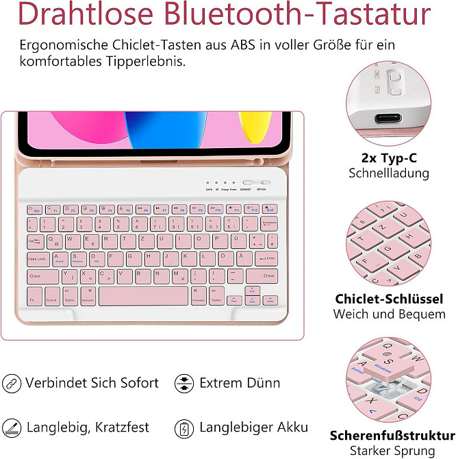 Чохол клавіатура для iPad A16 2025/iPad 10-го покоління (2022) A2696 / A2757 / A2777 Дніпро - фото 7
