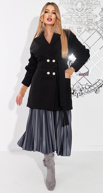 Комбіноване пальто (42) Київ - фото 10