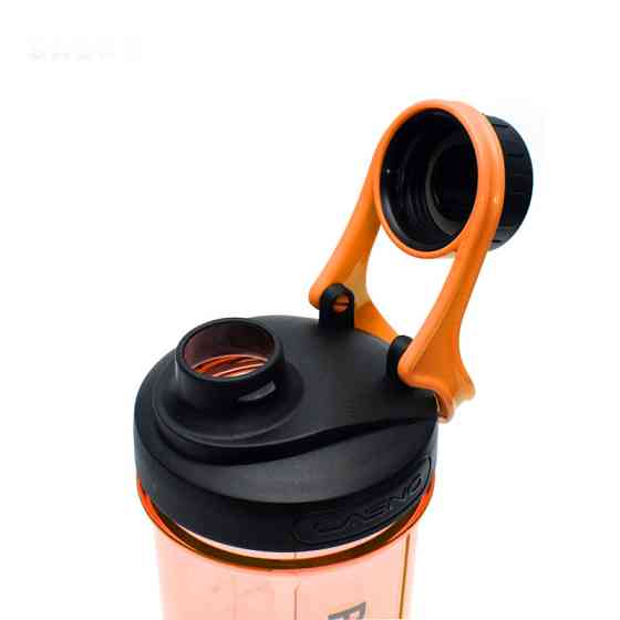 Шейкер спортивний з контейнером Casno 600 мл KXN-1199 з вінчиком Помаранчевий Луцк