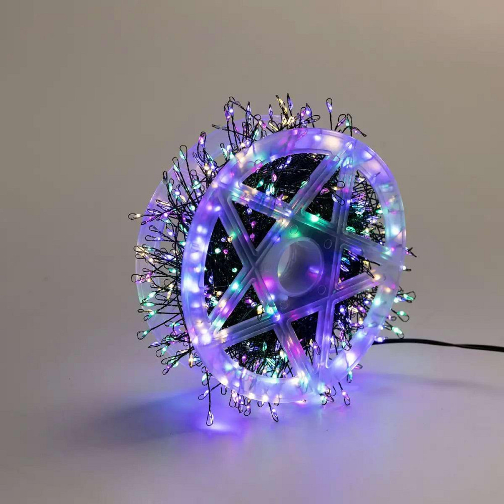 Гірлянда нитка хвойна лапа 30 метрів  640 led зелений дріт мультиколор D1750ML Київ - фото 16