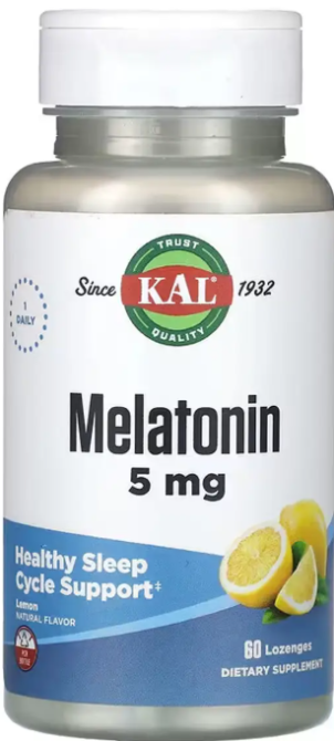 Мелатонин KAL Melatonin 5mg  60 жев таб лимон Киев - изображение 1