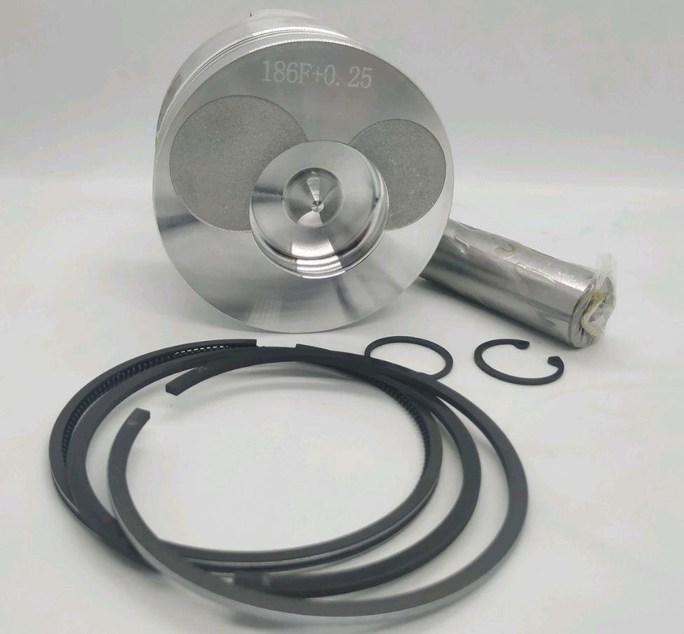 Поршень мотоблок 186F (6-9Hp) 0,25 (Ø86,25) (тупий конус) Мукачево - фото 1