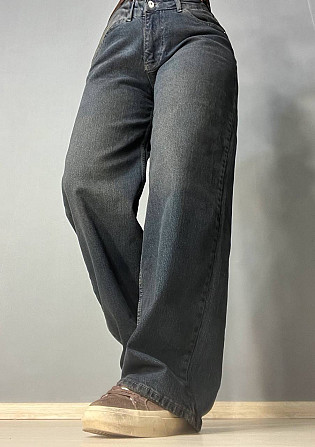 Джинси жіночі I8 55516 палаццо Baggy Straight fit рівні від стегна, синій з коричневим, 27, 27, 73 с Одеса - фото 5