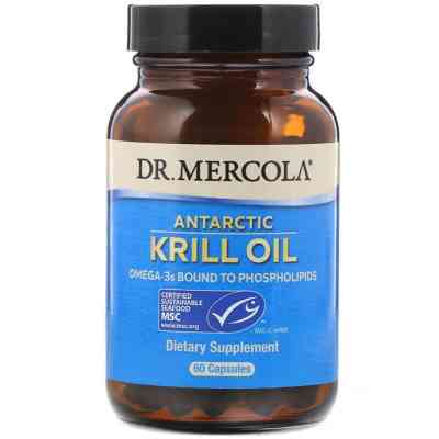 Жирні кислоти Dr. Mercola Жир антарктичного криля, Antarctic Krill Oil, 60 капсул (MCL-01026) Вінниця