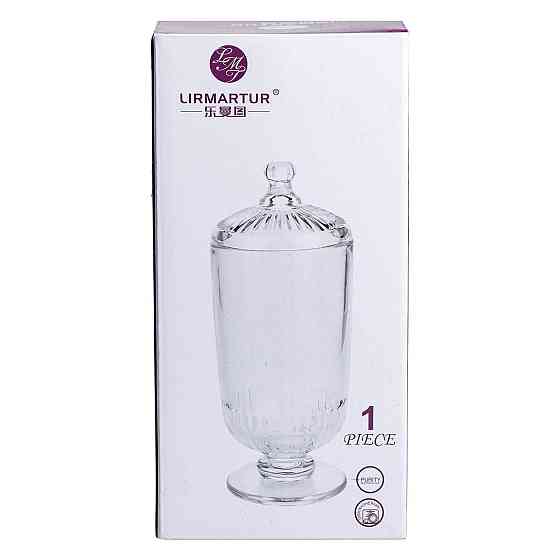 Yiwu Цукерниця з кришкою скляна Ø 10 см HP-YH-18 Київ