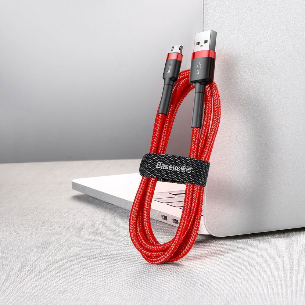 Кабель Baseus Cafule Micro USB 2.4A 1м красный/черный Львов - изображение 6