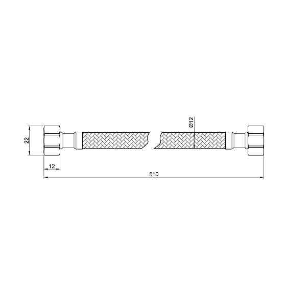 Гнучка підводка для води Thermo Alliance Standart 50 см ГГ SD397W50 Київ