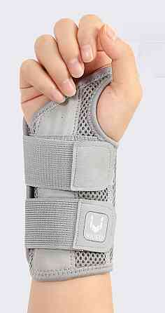 Ортопедичний фіксатор зап’ястя з металевою шиною Heal надійна підтримка при болю та травмах, S-M (до 22см), правий сірий Николаев