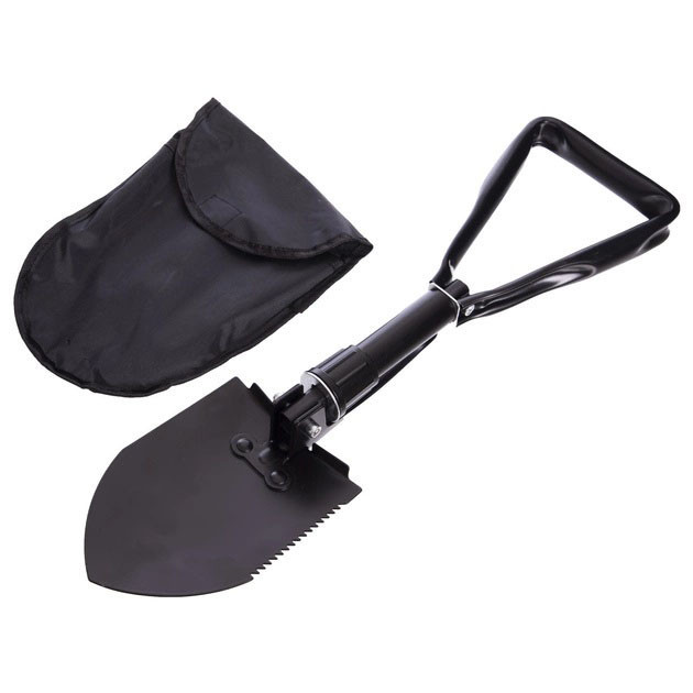 Лопата туристична багатофункціональна Shovel 009, міні лопата для кемпінгу, саперна лопата. WJ-952 Колір: чорний Київ - фото 2