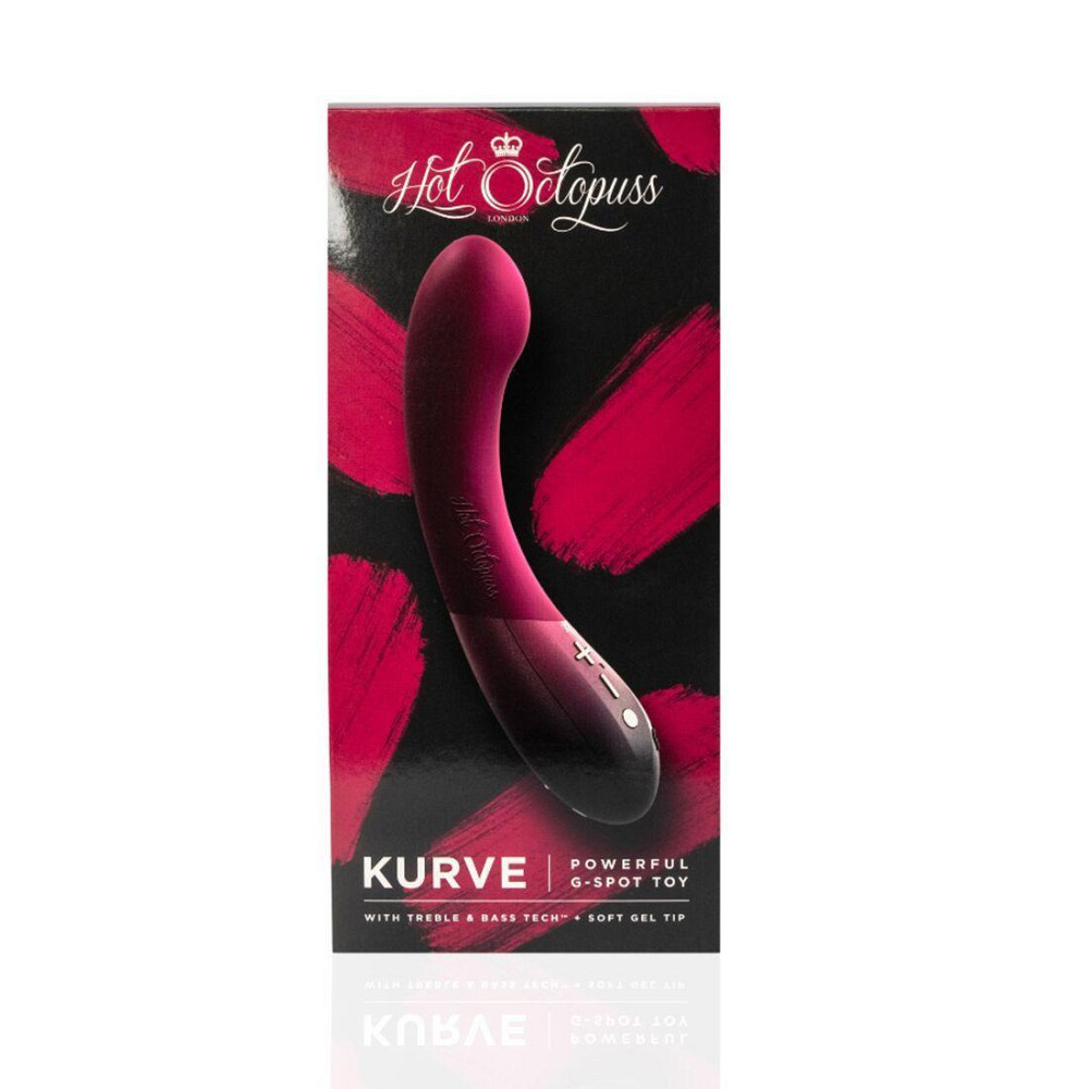 Вібратор для точки G Hot Octopuss KURVE, Treble and Bass Technology, 2 мотори, м’який кінчик Sex Aura Київ - фото 10