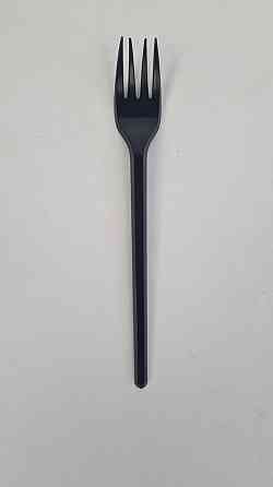 Виделка столова одноразова пластикова 2,2 г Чорна (100 шт.) (100 шт.) Харків