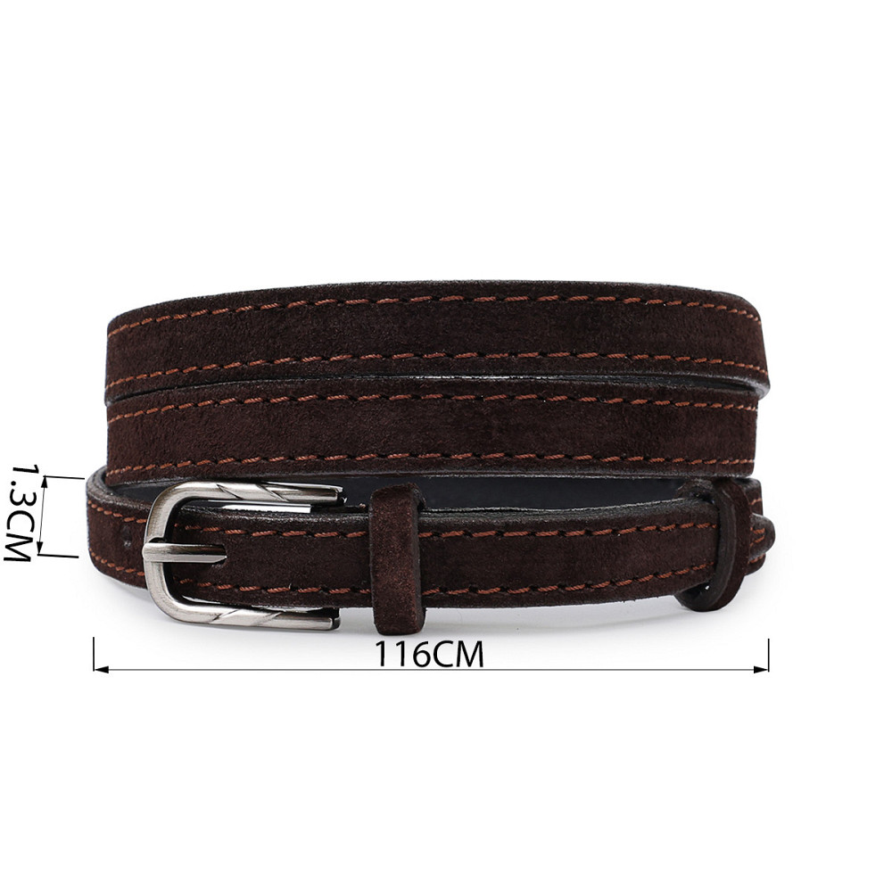 Замшевый элегантный женский ремень Vintage 20757 Темно-коричневый Киев - изображение 3