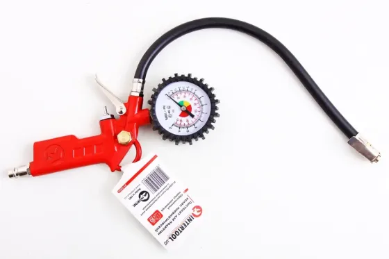 Пневмат для підкачки з маном. до 10атм. Intertool без уп. (шланг 37см) Вінниця