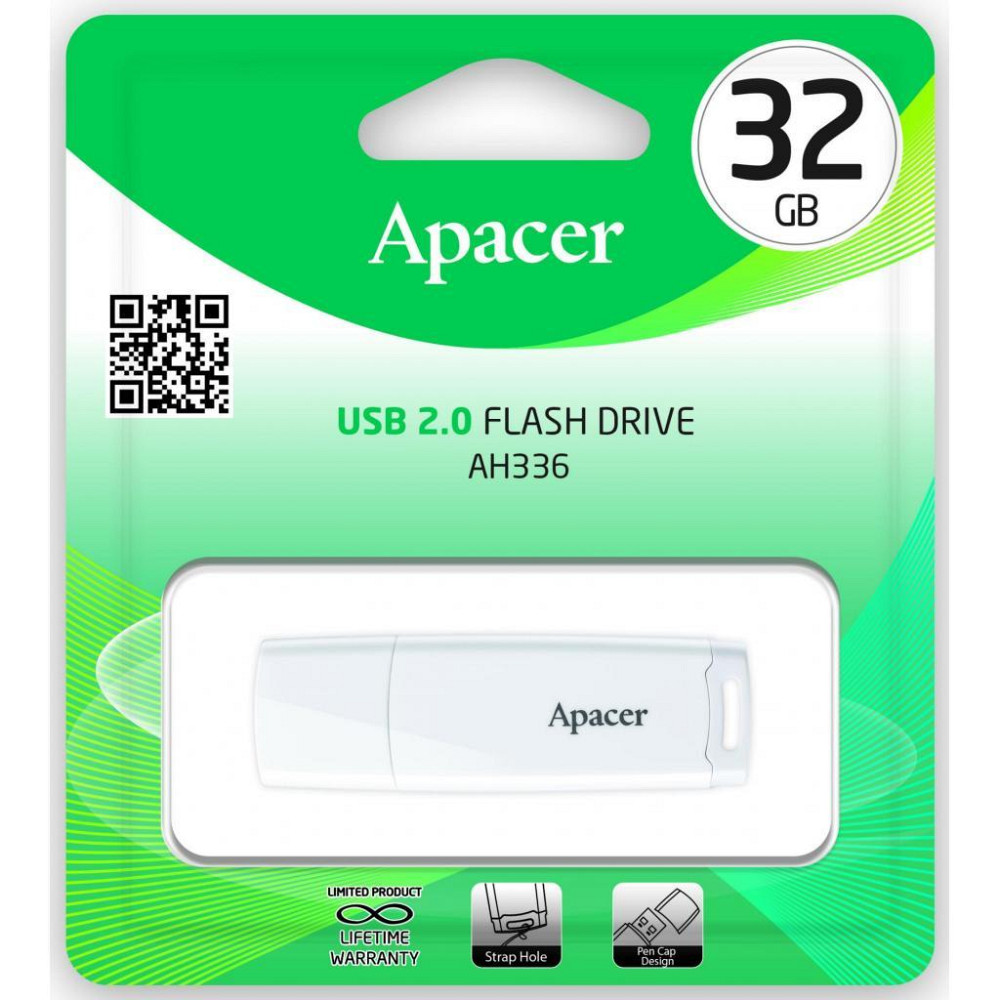 Флеш-накопичувач Apacer USB 2.0 AH336 32Gb White Київ - фото 2