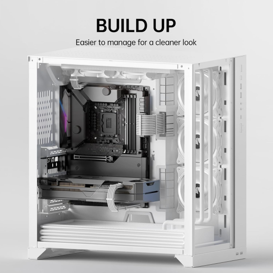 Комплект подовжувачів кабелів БЖ AsiaHorse 16AWG 30 см, 24-pin ATX, 4+4-pin CPU, 2×6+2-pin PCI-E, оплетка, гребінці Київ