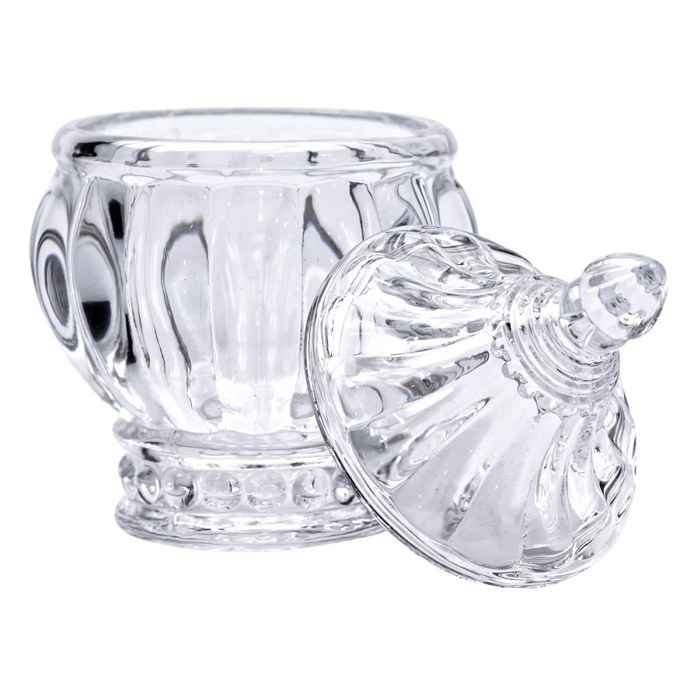 Yiwu Цукорниця з кришкою Ø8.5 см ваза цукорниця кругла скляна HP-4-107 Коломыя - изображение 2