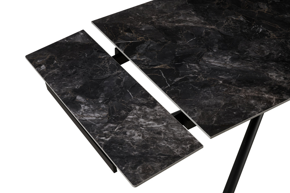 Стіл Мелані 140 (+60)*90, чорний/кераміка антрацит Київ - фото 5
