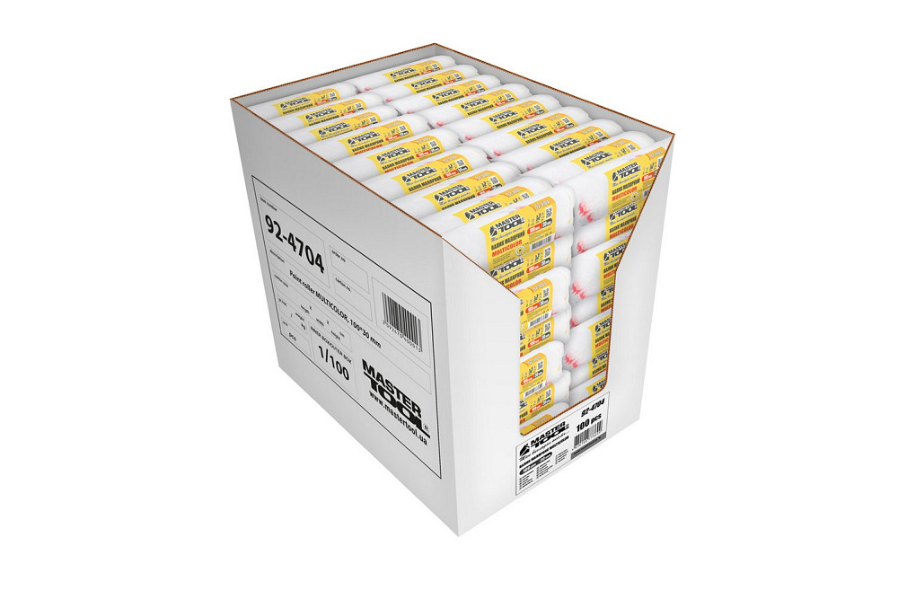 MASTERTOOL Валик малярський MASTERTOOL Multicolor 30/100/11 мм Ø 6 мм 92-4704_Р Коломия - фото 8
