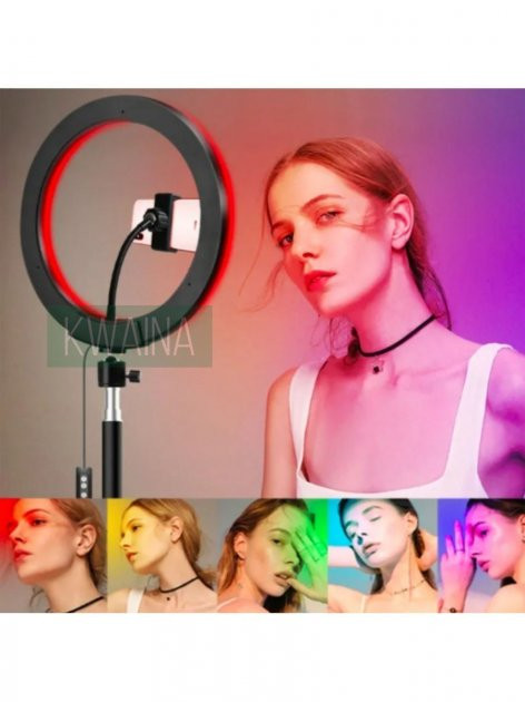 Кольцевая лампа 3D-30 см RGB (прозрачная) Прозрачный корпус Київ - фото 4
