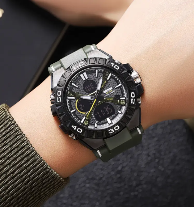 Годинник чоловічий наручний спортивний Skmei 2220 (Зелений) Київ - фото 7