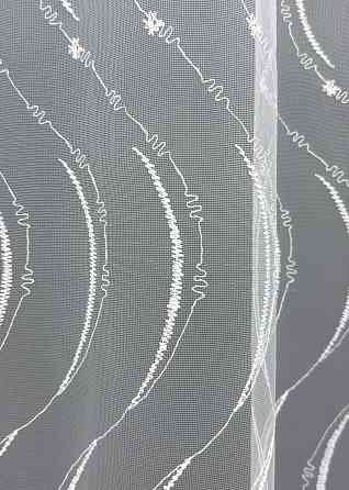 Тюль фатин с вышивкой и люрексом цвет белый 1575т Киев