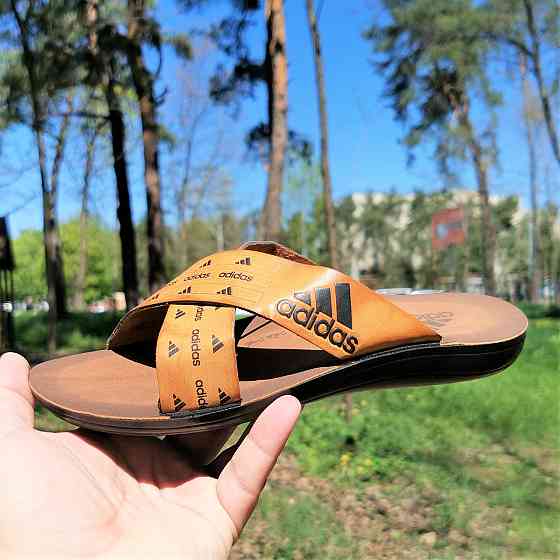 Мужские Шлёпанцы Тапочки Adidas Сланцы Рыжие Адидас ( размеры: 40,41,42,43,44,45) Днепр
