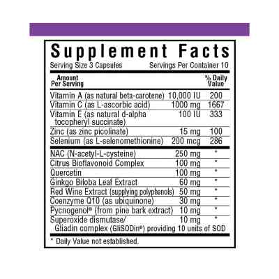 Антиоксидант Bluebonnet Nutrition Формула Супер Антиоксидантів, 30 вегетаріанських капс (BLB0324) Вінниця