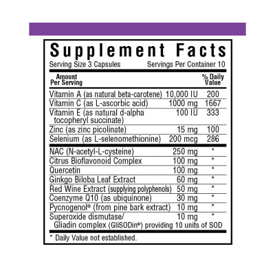 Антиоксидант Bluebonnet Nutrition Формула Супер Антиоксидантів, 30 вегетаріанських капс (BLB0324) Вінниця - фото 2