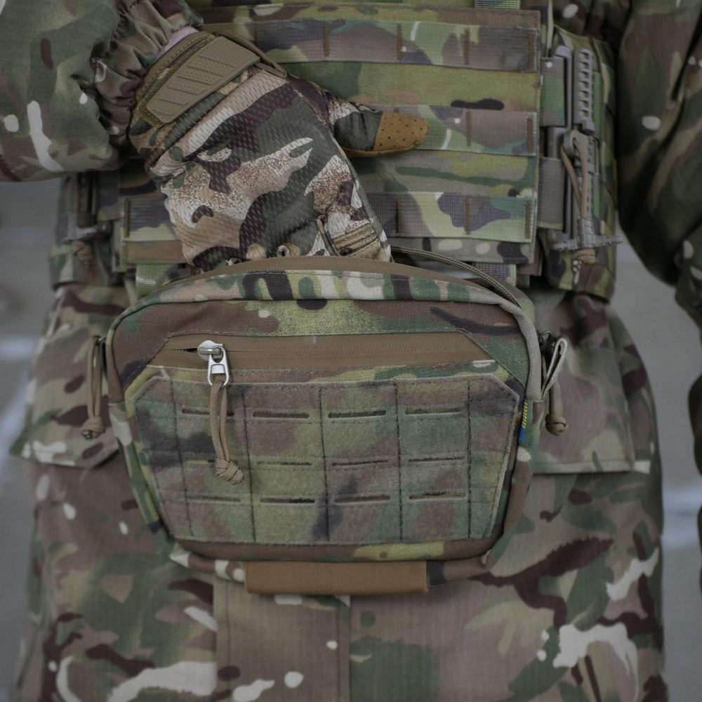 Сумка-напашник M Kiborg GU Cordura Multicam. Сумка напашник мультикам с велкро панелью Киев - изображение 8