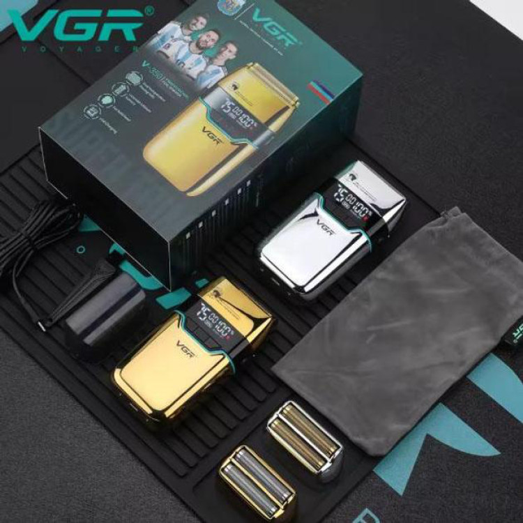 Электробритва шейвер VGR V-350 с дорожной сумкой и 2 насадками (Золотистый) Винница - изображение 6