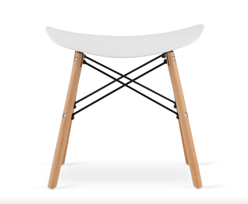 Табурет Leobert Corfu вигнутий у скандинавському стилі білий Київ - фото 2