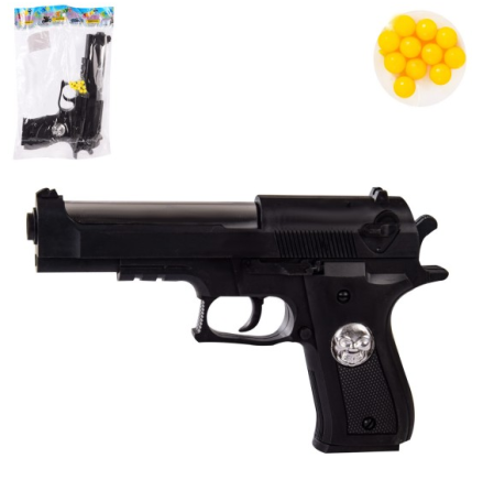 Піістолет 007 (192шт/2) з кулями, в сумці - 17 * 25 см, розмір іграшки - 22 см, шт Київ
