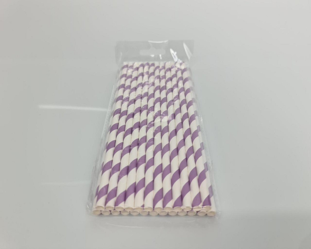 Соломка паперова трубочка 25шт вита фіолетова (1 шт) Харків - фото 2