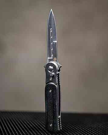 Ніж Викидний Кишеньковий з дерев'яною ручкою ВТ6883 Одеса