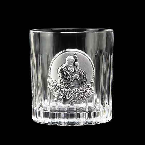 Набор бокалов для виски Козаки Boss Crystal (6 бокалов) хрусталь декорирован серебром Киев