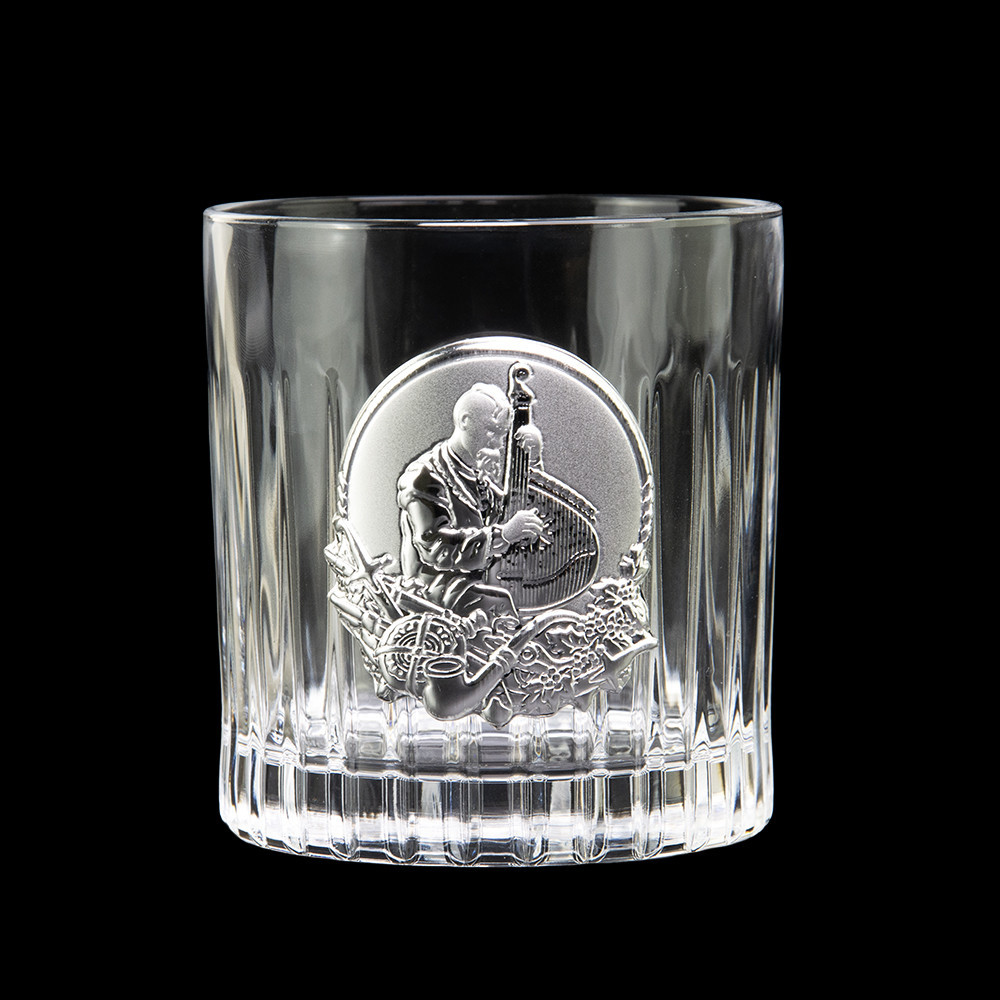 Набор бокалов для виски Козаки Boss Crystal (6 бокалов) хрусталь декорирован серебром Киев - изображение 6