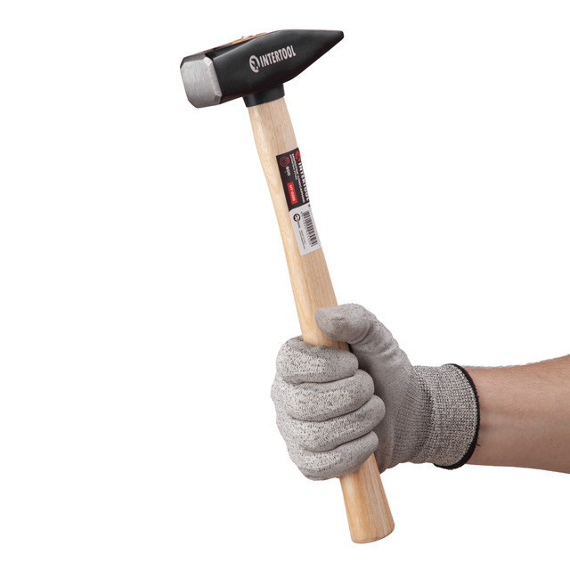 Молоток слесарный, 800 г, ручка из ясеня INTERTOOL HT-0255 Киев - изображение 9
