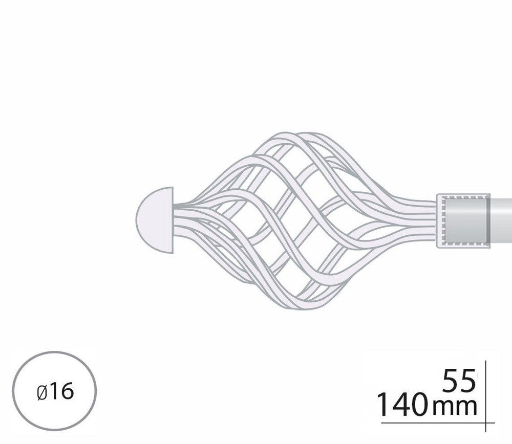 Закінчення для карнизу Orvit АРЕЗО 16 мм МІДЬ Львов - изображение 2