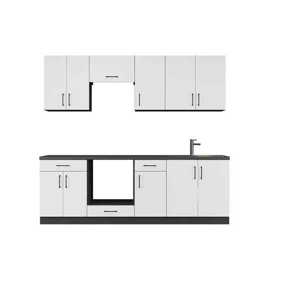 Кухня модульна Эверест Оптима набор №7 Белый 2,4 м (без столешницы) (DTM-5718) Львов