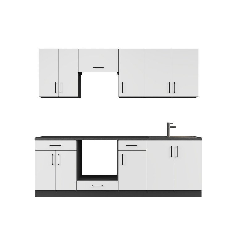 Кухня модульна Эверест Оптима набор №7 Белый 2,4 м (без столешницы) (DTM-5718) Львов - изображение 2