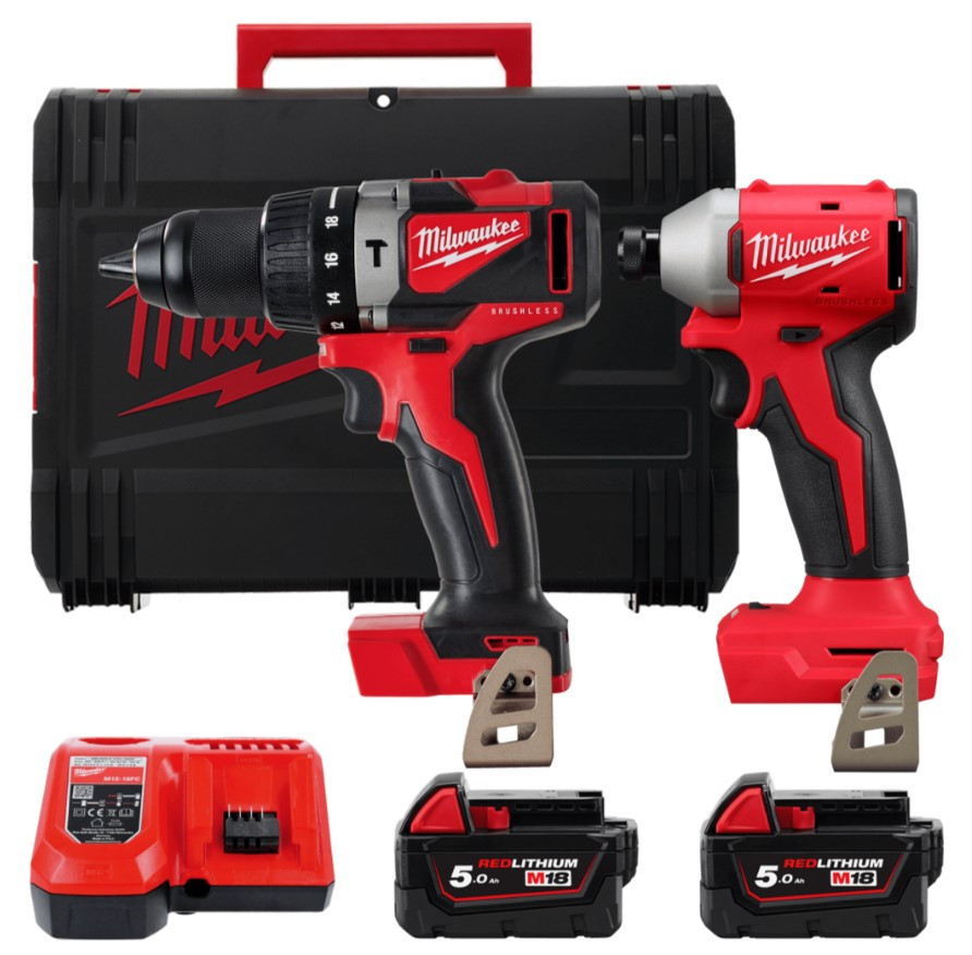 Набір з двох інструментів безщіткових акумуляторних M18 BLPP2A3-502X (Гвинтоверт M18 BLIDR, Шуруповерт M18 Одеса - фото 1