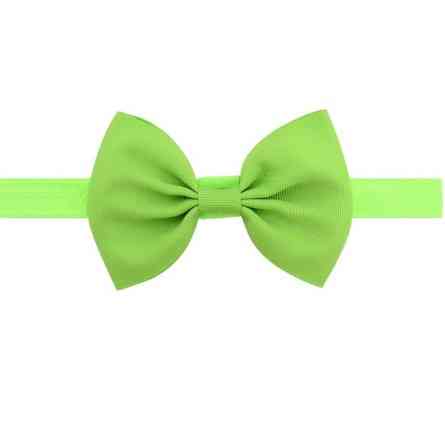 Детская повязка салатового цвета - окружность головы 40-60см, бант 12см Киев