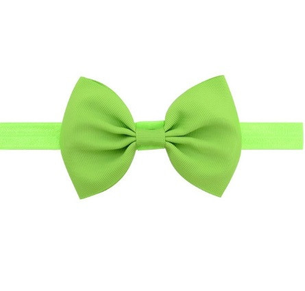 Детская повязка салатового цвета - окружность головы 40-60см, бант 12см Киев - изображение 1