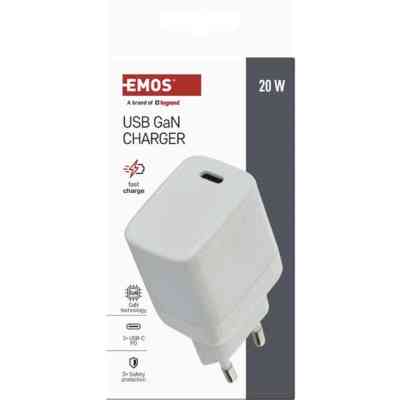 Зарядное устройство EMOS V01G20 USB-C PD20W GaN (V01G20) Винница